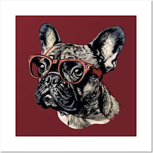 Frenchie Finesse: Specs Appeal for the Pawsome Pup! Posters and Art